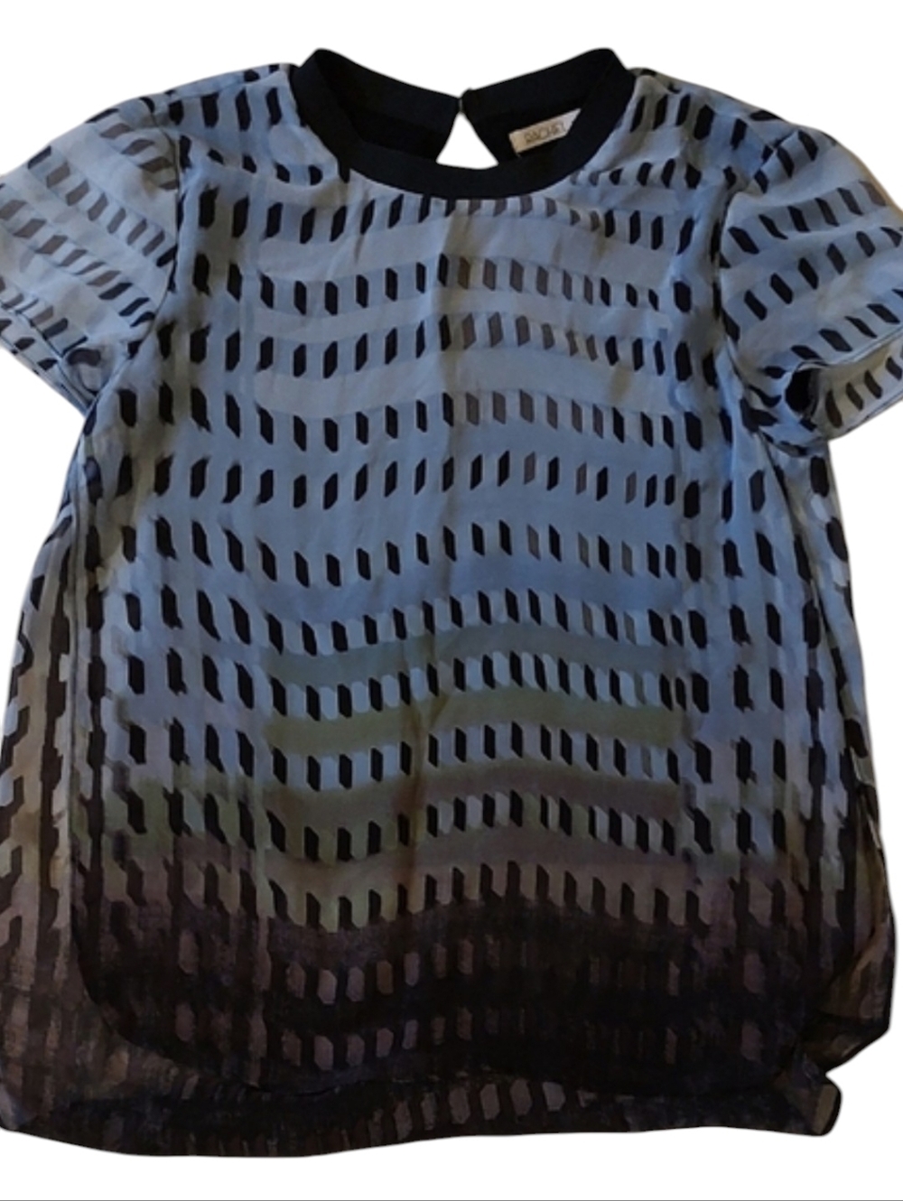 RACHEL Rachel Roy Blue and Black Top